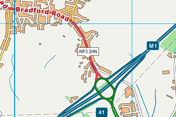 WF3 2HN map - OS VectorMap District (Ordnance Survey) WF3 2HN map - OS VectorMap District (Ordnance Survey)