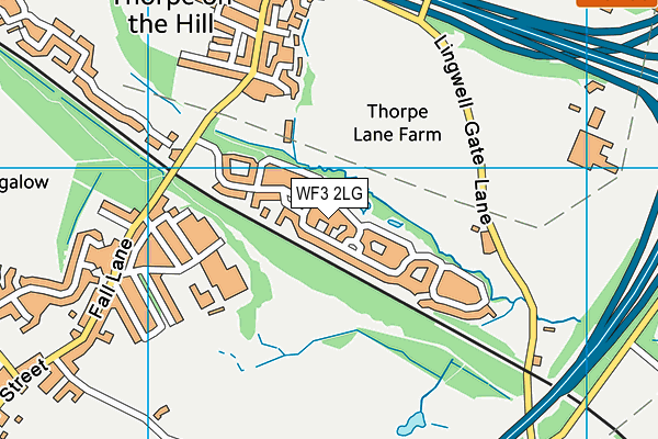 WF3 2LG map - OS VectorMap District (Ordnance Survey) WF3 2LG map - OS VectorMap District (Ordnance Survey)