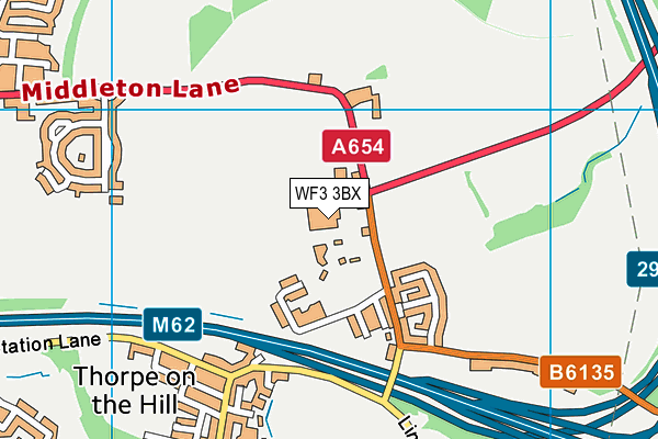 WF3 3BX map - OS VectorMap District (Ordnance Survey) WF3 3BX map - OS VectorMap District (Ordnance Survey)