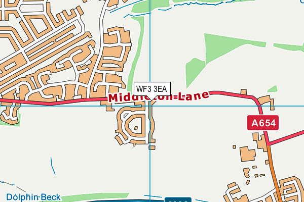 WF3 3EA map - OS VectorMap District (Ordnance Survey) WF3 3EA map - OS VectorMap District (Ordnance Survey)