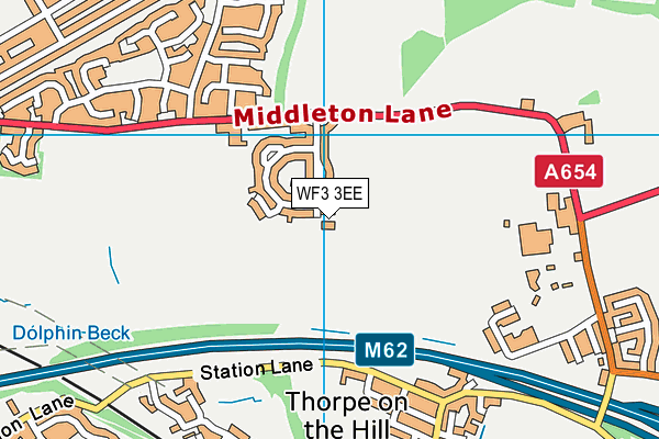 WF3 3EE map - OS VectorMap District (Ordnance Survey) WF3 3EE map - OS VectorMap District (Ordnance Survey)