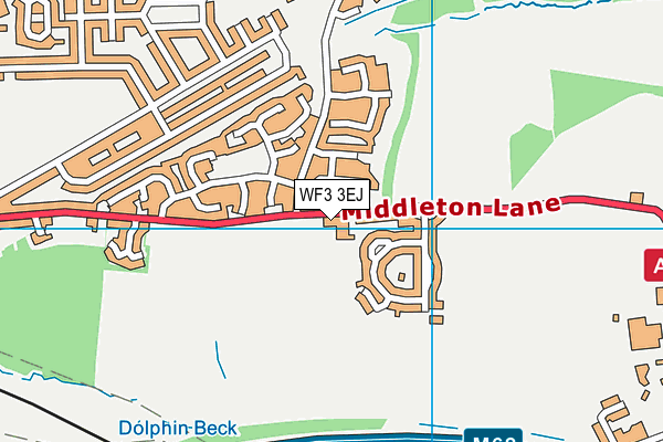 WF3 3EJ map - OS VectorMap District (Ordnance Survey) WF3 3EJ map - OS VectorMap District (Ordnance Survey)