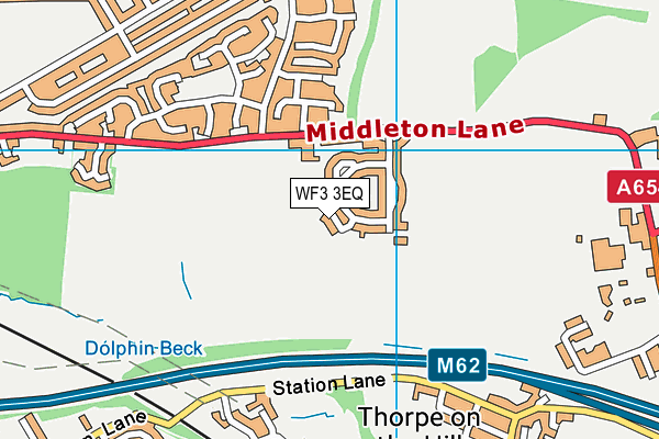 WF3 3EQ map - OS VectorMap District (Ordnance Survey) WF3 3EQ map - OS VectorMap District (Ordnance Survey)