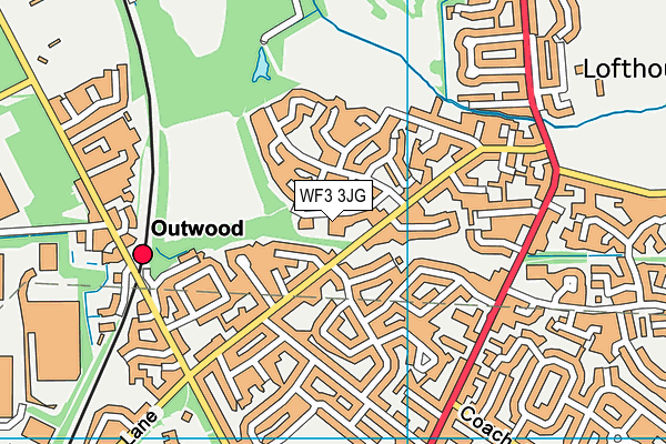 WF3 3JG map - OS VectorMap District (Ordnance Survey) WF3 3JG map - OS VectorMap District (Ordnance Survey)