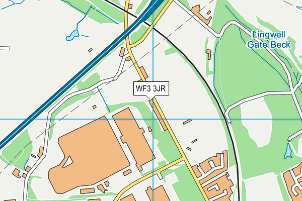 WF3 3JR map - OS VectorMap District (Ordnance Survey) WF3 3JR map - OS VectorMap District (Ordnance Survey)