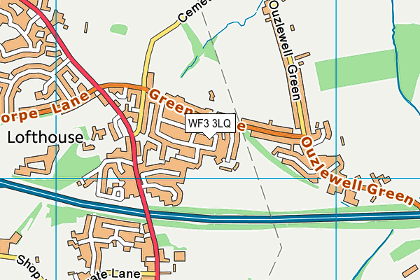 WF3 3LQ map - OS VectorMap District (Ordnance Survey)