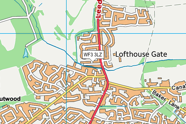 WF3 3LZ map - OS VectorMap District (Ordnance Survey) WF3 3LZ map - OS VectorMap District (Ordnance Survey)