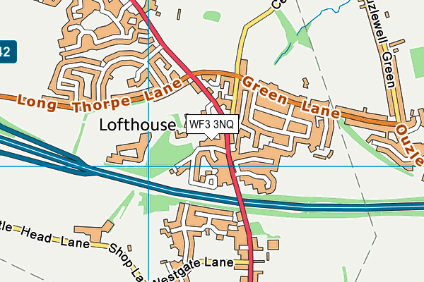 WF3 3NQ map - OS VectorMap District (Ordnance Survey) WF3 3NQ map - OS VectorMap District (Ordnance Survey)