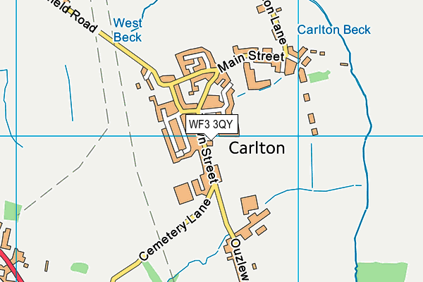 WF3 3QY map - OS VectorMap District (Ordnance Survey) WF3 3QY map - OS VectorMap District (Ordnance Survey)