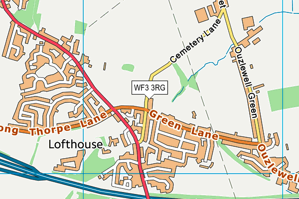 WF3 3RG map - OS VectorMap District (Ordnance Survey) WF3 3RG map - OS VectorMap District (Ordnance Survey)