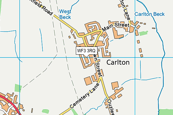 WF3 3RQ map - OS VectorMap District (Ordnance Survey) WF3 3RQ map - OS VectorMap District (Ordnance Survey)