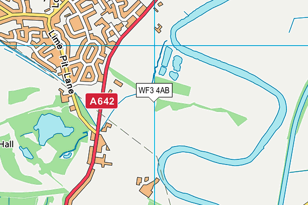 WF3 4AB map - OS VectorMap District (Ordnance Survey) WF3 4AB map - OS VectorMap District (Ordnance Survey)