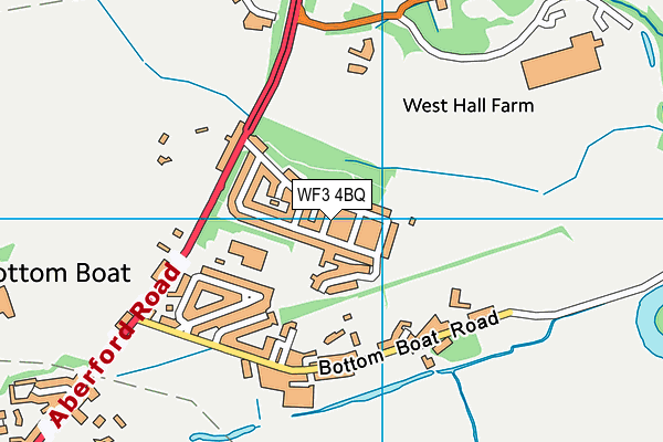 WF3 4BQ map - OS VectorMap District (Ordnance Survey) WF3 4BQ map - OS VectorMap District (Ordnance Survey)