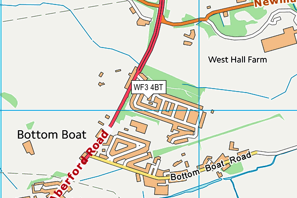 WF3 4BT map - OS VectorMap District (Ordnance Survey) WF3 4BT map - OS VectorMap District (Ordnance Survey)