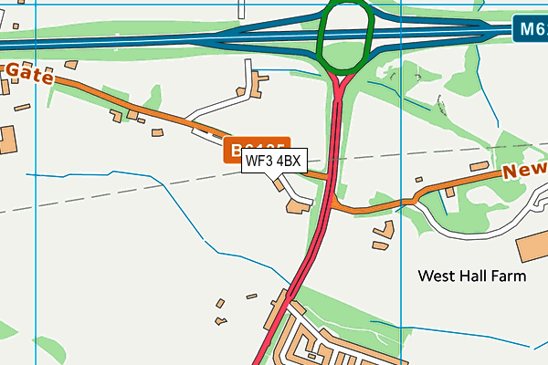 WF3 4BX map - OS VectorMap District (Ordnance Survey) WF3 4BX map - OS VectorMap District (Ordnance Survey)