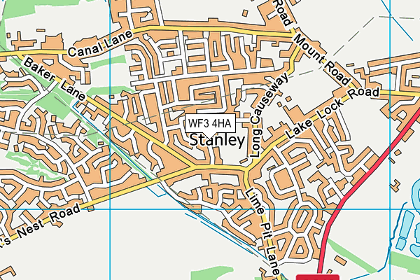 WF3 4HA map - OS VectorMap District (Ordnance Survey) WF3 4HA map - OS VectorMap District (Ordnance Survey)
