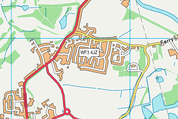 WF3 4JZ map - OS VectorMap District (Ordnance Survey) WF3 4JZ map - OS VectorMap District (Ordnance Survey)