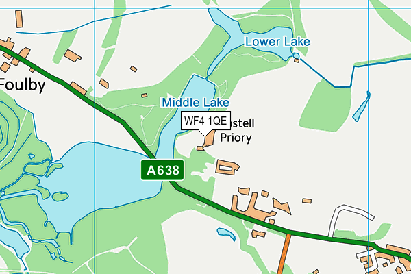 WF4 1QE map - OS VectorMap District (Ordnance Survey) WF4 1QE map - OS VectorMap District (Ordnance Survey)
