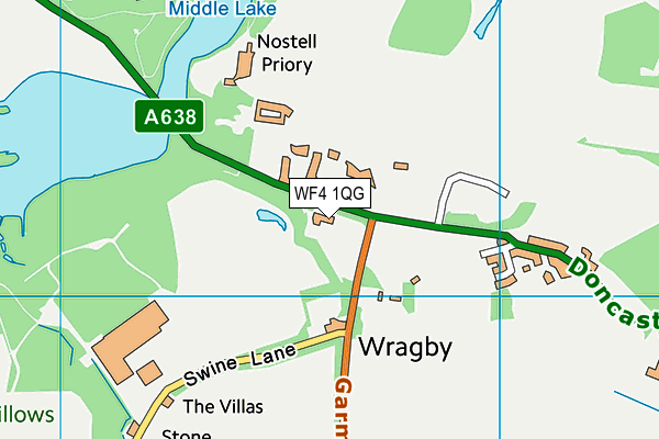 WF4 1QG map - OS VectorMap District (Ordnance Survey)
