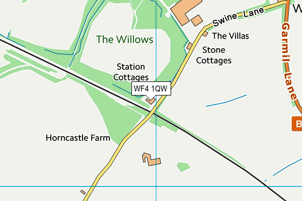 WF4 1QW map - OS VectorMap District (Ordnance Survey) WF4 1QW map - OS VectorMap District (Ordnance Survey)