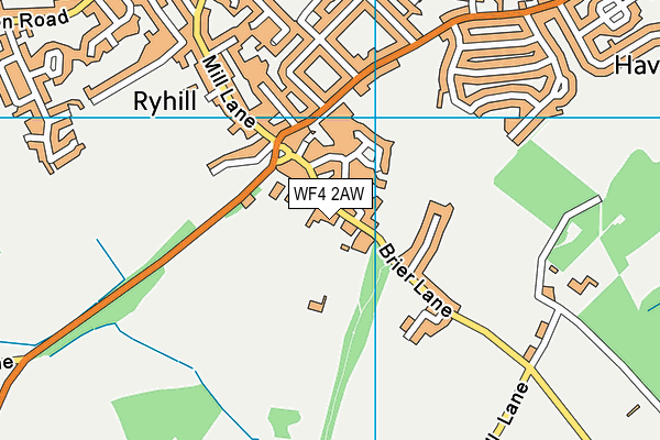 WF4 2AW map - OS VectorMap District (Ordnance Survey) WF4 2AW map - OS VectorMap District (Ordnance Survey)