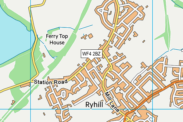 WF4 2BZ map - OS VectorMap District (Ordnance Survey) WF4 2BZ map - OS VectorMap District (Ordnance Survey)