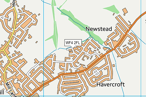 WF4 2FL map - OS VectorMap District (Ordnance Survey) WF4 2FL map - OS VectorMap District (Ordnance Survey)
