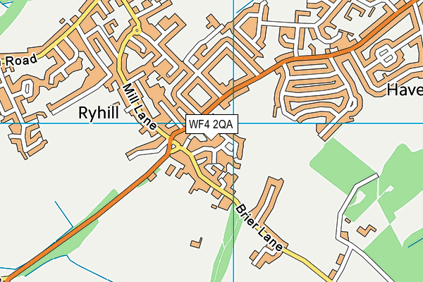 WF4 2QA map - OS VectorMap District (Ordnance Survey) WF4 2QA map - OS VectorMap District (Ordnance Survey)