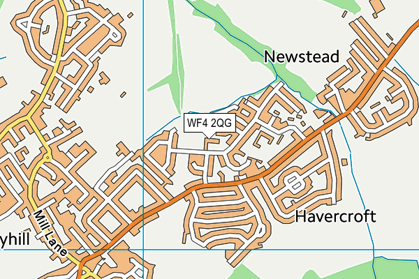 WF4 2QG map - OS VectorMap District (Ordnance Survey) WF4 2QG map - OS VectorMap District (Ordnance Survey)