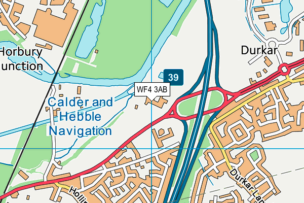 WF4 3AB map - OS VectorMap District (Ordnance Survey) WF4 3AB map - OS VectorMap District (Ordnance Survey)