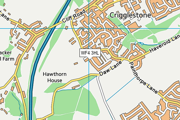 WF4 3HL map - OS VectorMap District (Ordnance Survey) WF4 3HL map - OS VectorMap District (Ordnance Survey)