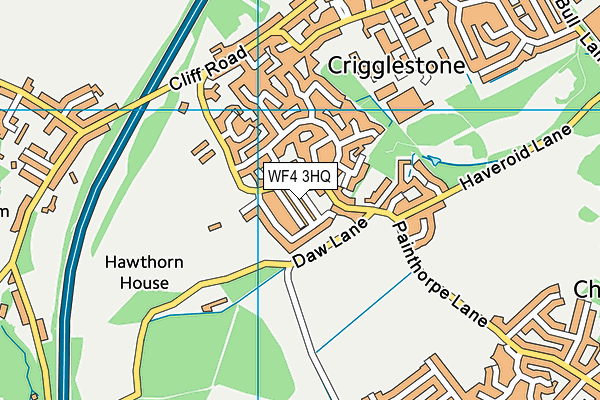 WF4 3HQ map - OS VectorMap District (Ordnance Survey) WF4 3HQ map - OS VectorMap District (Ordnance Survey)