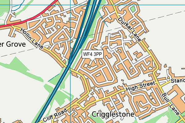 WF4 3PP map - OS VectorMap District (Ordnance Survey) WF4 3PP map - OS VectorMap District (Ordnance Survey)