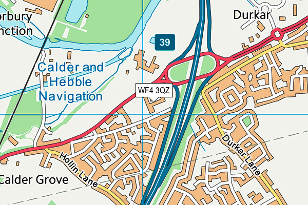 WF4 3QZ map - OS VectorMap District (Ordnance Survey)