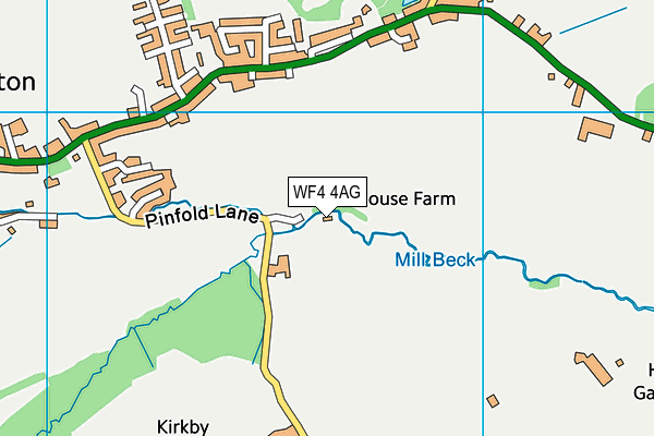 WF4 4AG map - OS VectorMap District (Ordnance Survey) WF4 4AG map - OS VectorMap District (Ordnance Survey)