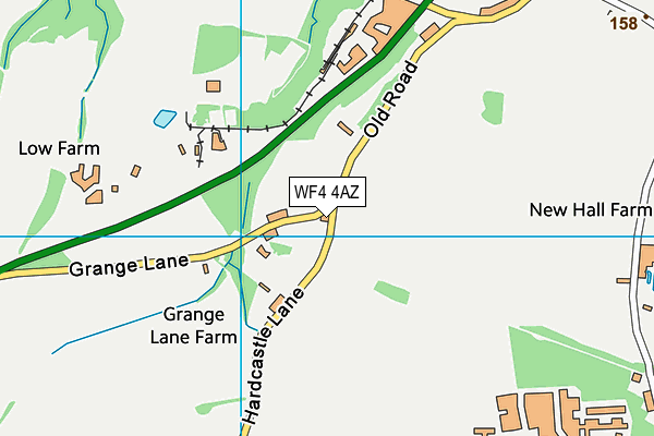 WF4 4AZ map - OS VectorMap District (Ordnance Survey) WF4 4AZ map - OS VectorMap District (Ordnance Survey)