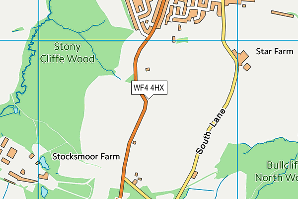 WF4 4HX map - OS VectorMap District (Ordnance Survey) WF4 4HX map - OS VectorMap District (Ordnance Survey)