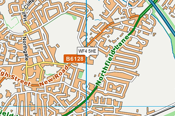 WF4 5HE map - OS VectorMap District (Ordnance Survey) WF4 5HE map - OS VectorMap District (Ordnance Survey)