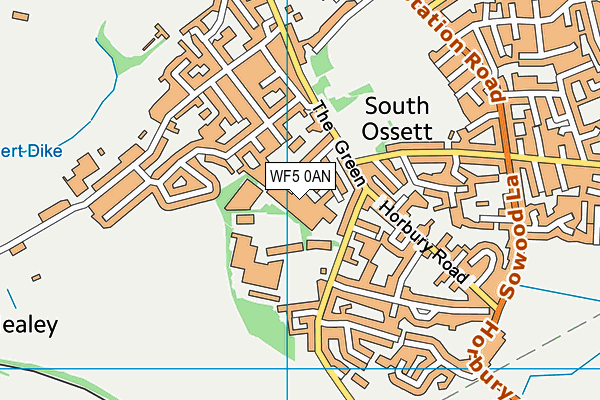 WF5 0AN map - OS VectorMap District (Ordnance Survey) WF5 0AN map - OS VectorMap District (Ordnance Survey)