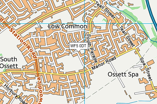 WF5 0DT map - OS VectorMap District (Ordnance Survey) WF5 0DT map - OS VectorMap District (Ordnance Survey)