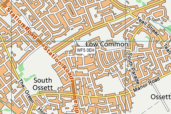 WF5 0EH map - OS VectorMap District (Ordnance Survey) WF5 0EH map - OS VectorMap District (Ordnance Survey)