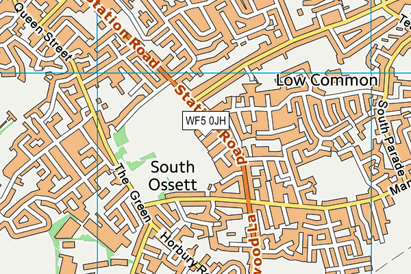 WF5 0JH map - OS VectorMap District (Ordnance Survey) WF5 0JH map - OS VectorMap District (Ordnance Survey)