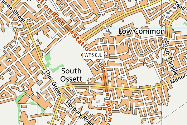 WF5 0JL map - OS VectorMap District (Ordnance Survey) WF5 0JL map - OS VectorMap District (Ordnance Survey)