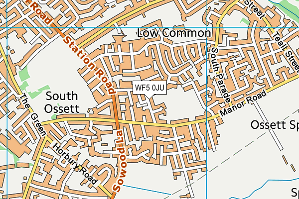 WF5 0JU map - OS VectorMap District (Ordnance Survey) WF5 0JU map - OS VectorMap District (Ordnance Survey)