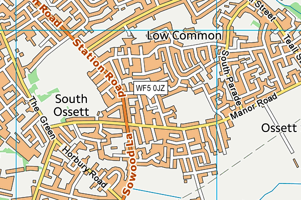 WF5 0JZ map - OS VectorMap District (Ordnance Survey) WF5 0JZ map - OS VectorMap District (Ordnance Survey)