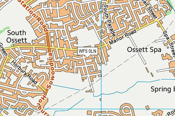WF5 0LN map - OS VectorMap District (Ordnance Survey) WF5 0LN map - OS VectorMap District (Ordnance Survey)