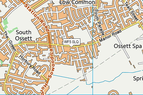 WF5 0LQ map - OS VectorMap District (Ordnance Survey) WF5 0LQ map - OS VectorMap District (Ordnance Survey)