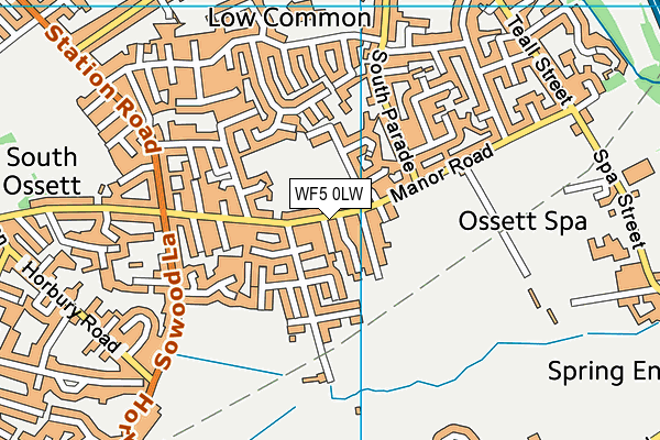 WF5 0LW map - OS VectorMap District (Ordnance Survey) WF5 0LW map - OS VectorMap District (Ordnance Survey)