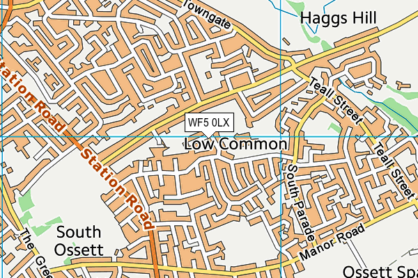 WF5 0LX map - OS VectorMap District (Ordnance Survey) WF5 0LX map - OS VectorMap District (Ordnance Survey)