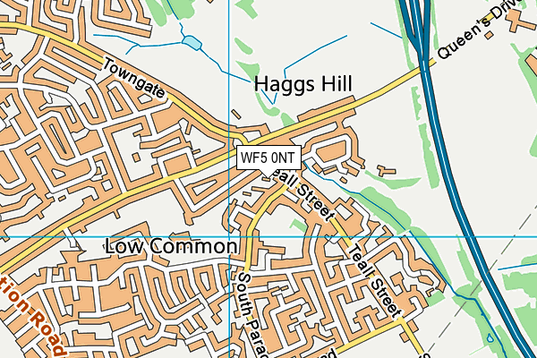 WF5 0NT map - OS VectorMap District (Ordnance Survey) WF5 0NT map - OS VectorMap District (Ordnance Survey)